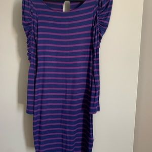 Purple stripped dress